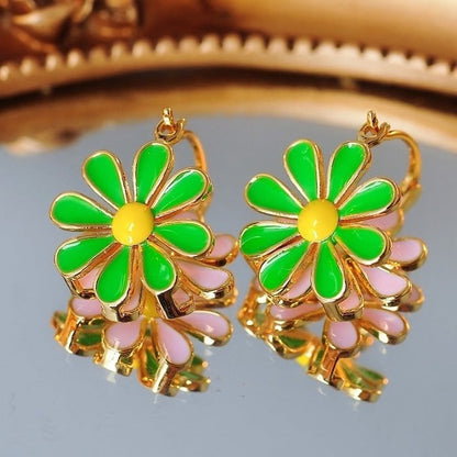 Twin Daisy Bloom Earrings