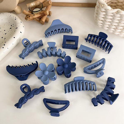 Minimalist Blue Color Tone Claw Hair Clips
