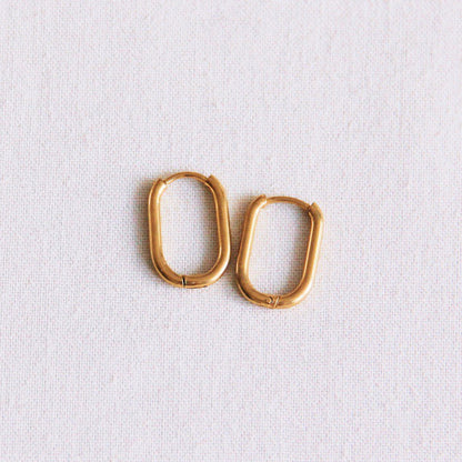 EA554: Stainless steel creole oval 16mm "basic" - gold