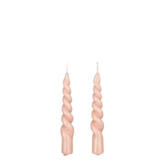 Dinner candle Twist Pink