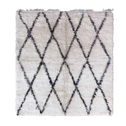 Pure wool Moroccan Berber rug 147 x 164 cm