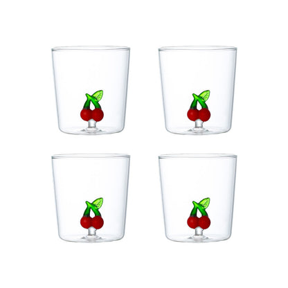 Cherry water glasses 300ml - set of 4