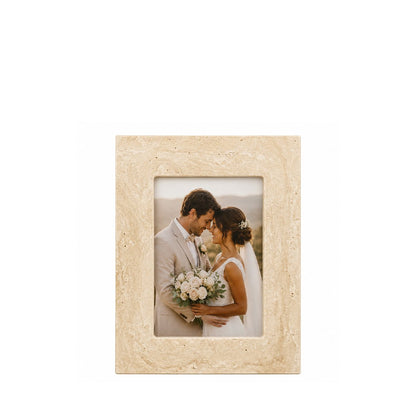 Travertine effect resin photo frame