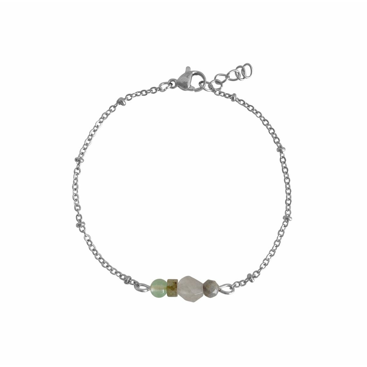 Gemstone Power Bracelet - Silver