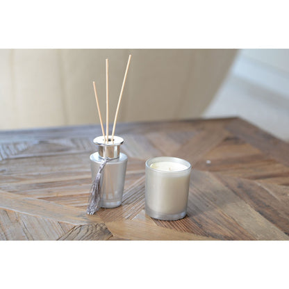 Silver candle Vanilla perfume 7x7x8cm