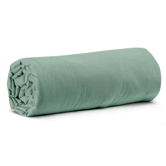 Drap housse Calita Sauge 180x200 bonnet 30 cm