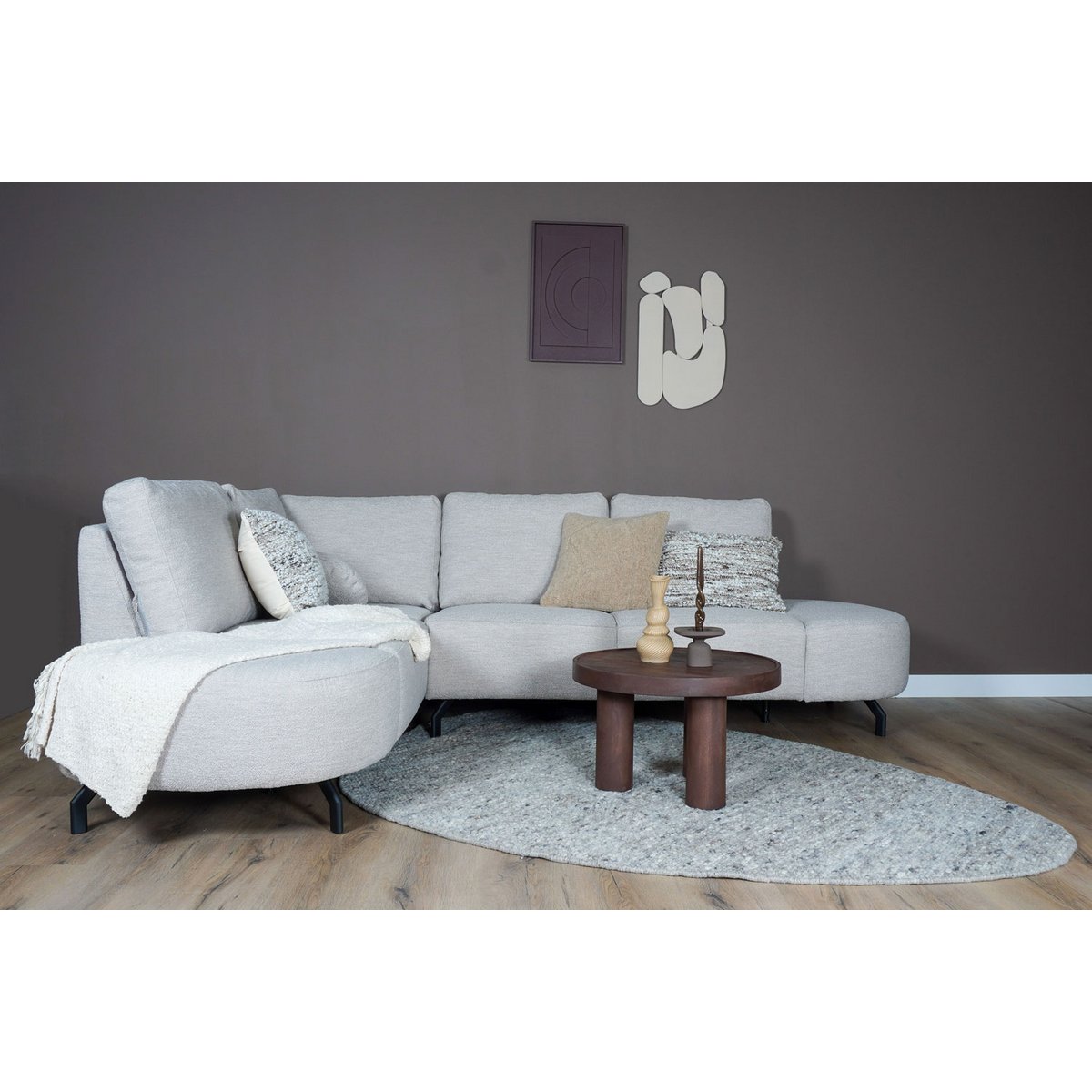 Rug Stone Light Gray 421 - pebble -shaped 160 x 230 cm