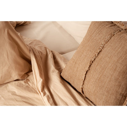 The Sahara Fringe Cushion Cover - Natural Brown - 50x50