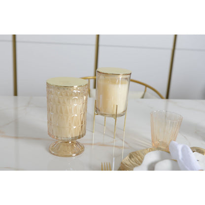 Vanilla perfume candle with Metal Dore support