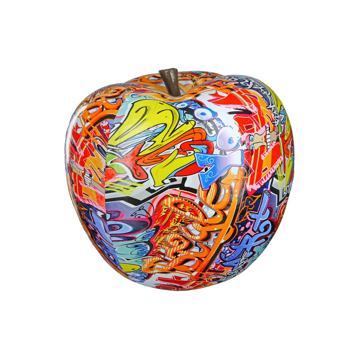 Poly apple street art