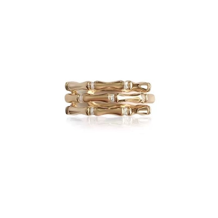 Layered Bamboo Adjustable Ring