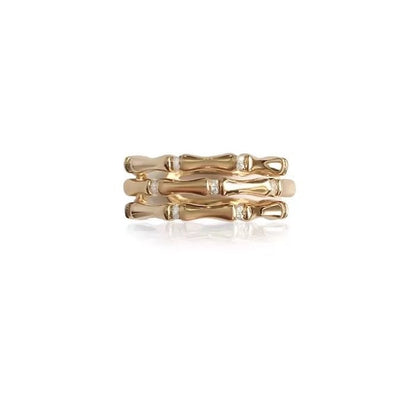 Layered Bamboo Adjustable Ring