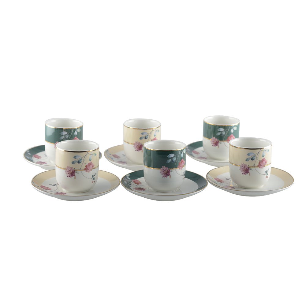 Set of 6 cups in Floral Cafe