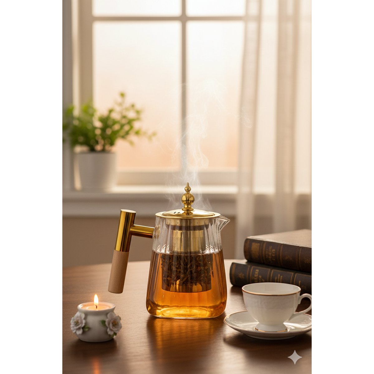 Glass teapot with filter 600ml