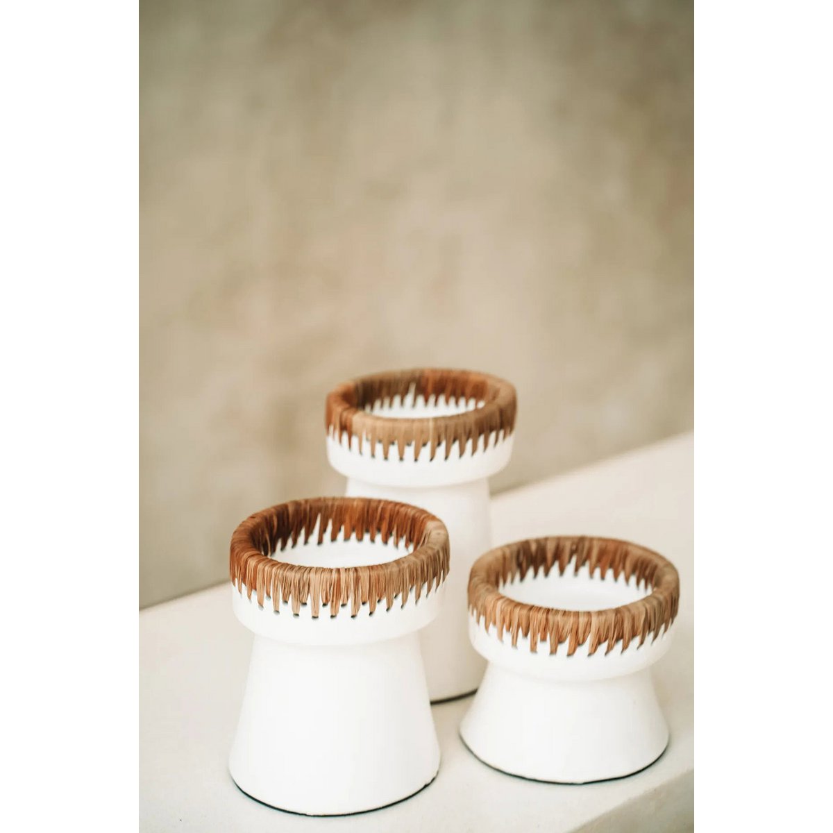 The Pretty Candle Holder - White Natural - M