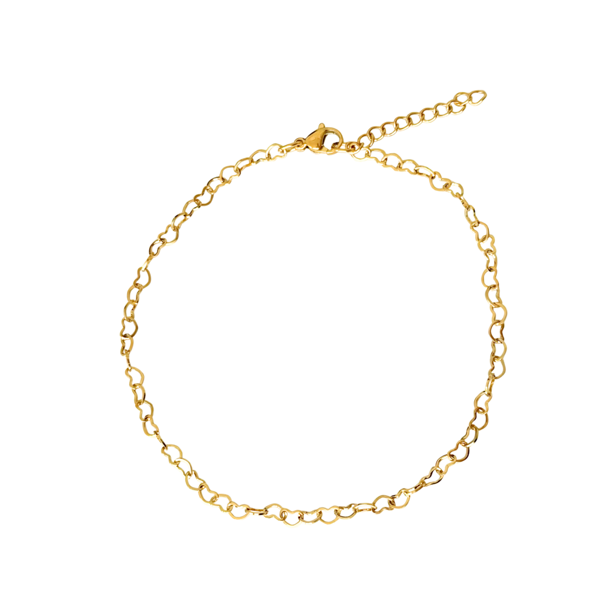 Hearts ankle strap - gold