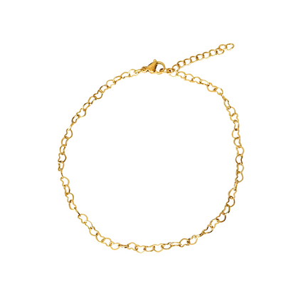 Hearts ankle strap - gold