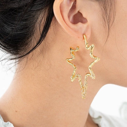 Luxurious Starfish Oversized Hoop Earrings