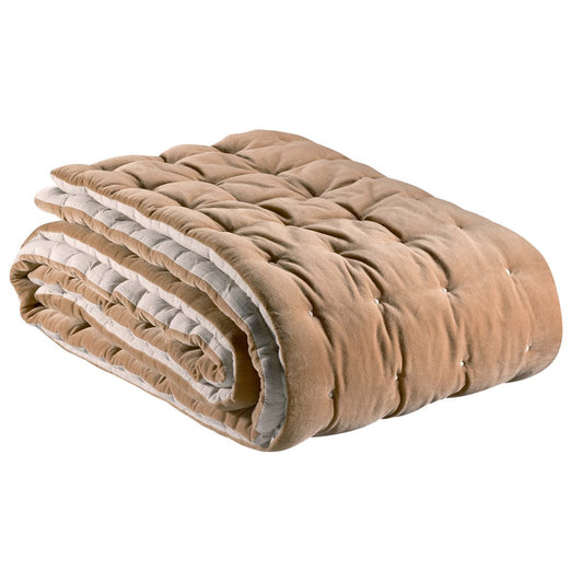 Plain bed runner Elise Camel 90 x 240