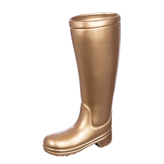 Umbrella stand boots boots gold-colored, height 45 cm