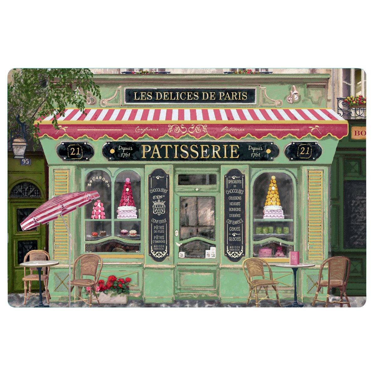 Placemat Boutique Patisserie Assorted 30 x 45