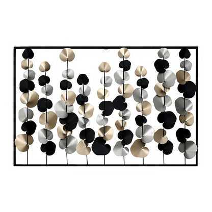 Wall decoration "tendrils" mead, black / gold / silver 66x102cm w