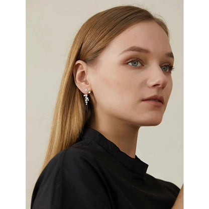 Flower Sky Two Piece Statement Earrings