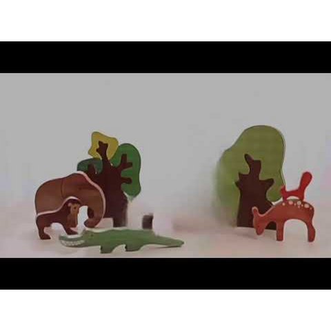 Wooden Safari Animal Puzzle