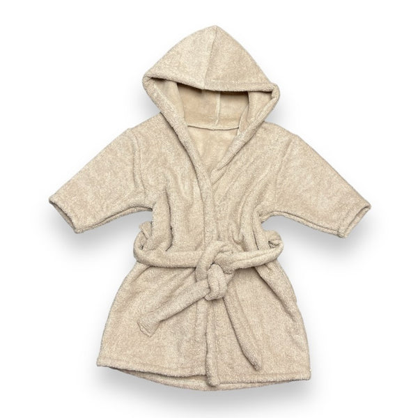 Baby bathrobe bamboo beige
