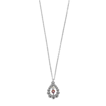 Long Necklace Moonstone & Lepidolite - Silver