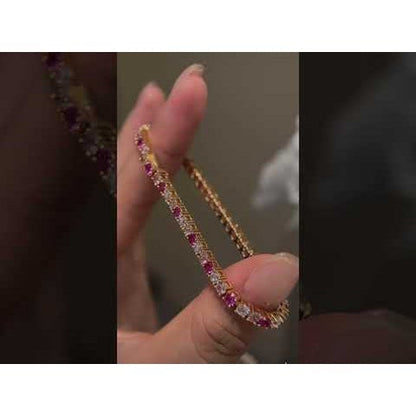 Dazzling Pink Ombré Tennis Bracelet