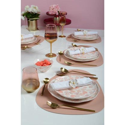 PINK AND GRAY FAUX LEATHER PLATTER