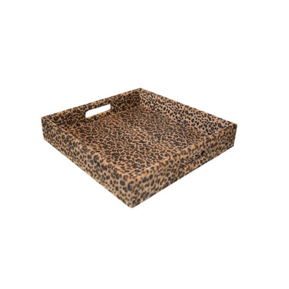 Léopard square tray 30x30x4.5cm