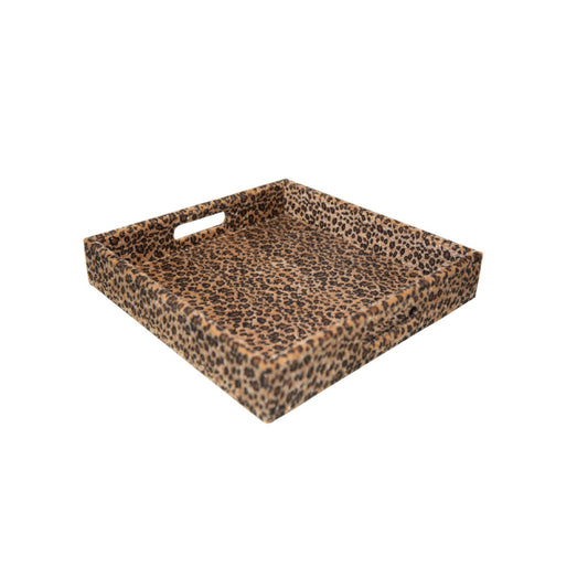 Léopard square tray 30x30x4.5cm