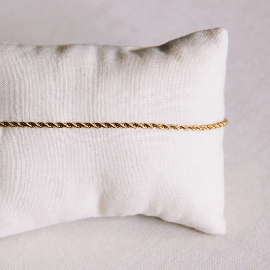 Twisted anklet - gold