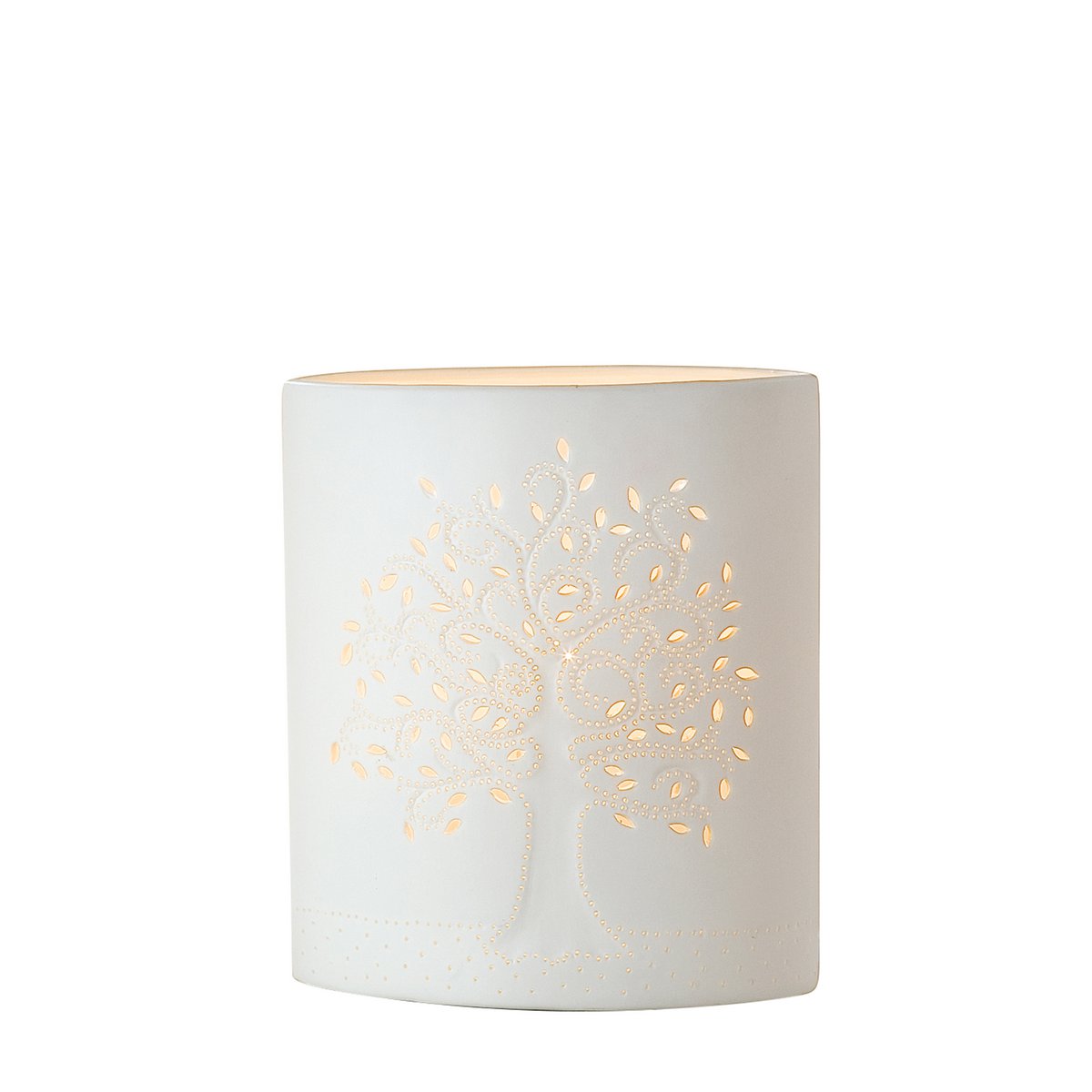 Porcelain lamp ellipse tree of life