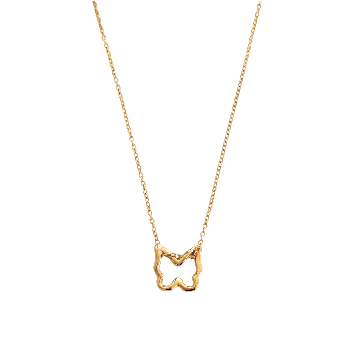 Butterfly necklace - gold