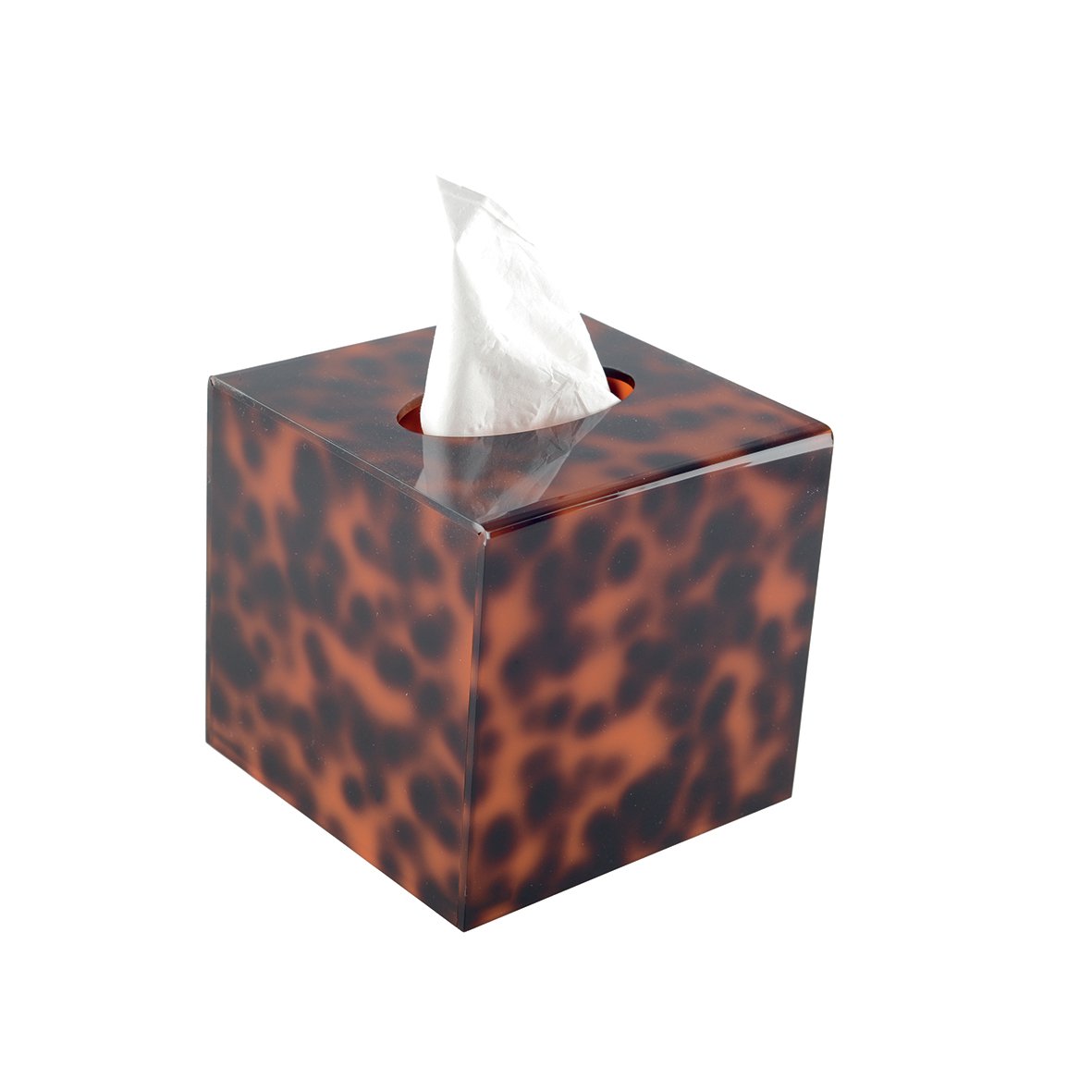 Carre Leopard 12.6x12.6x12cm tissue box