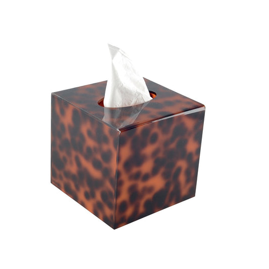 Carre Leopard 12.6x12.6x12cm tissue box