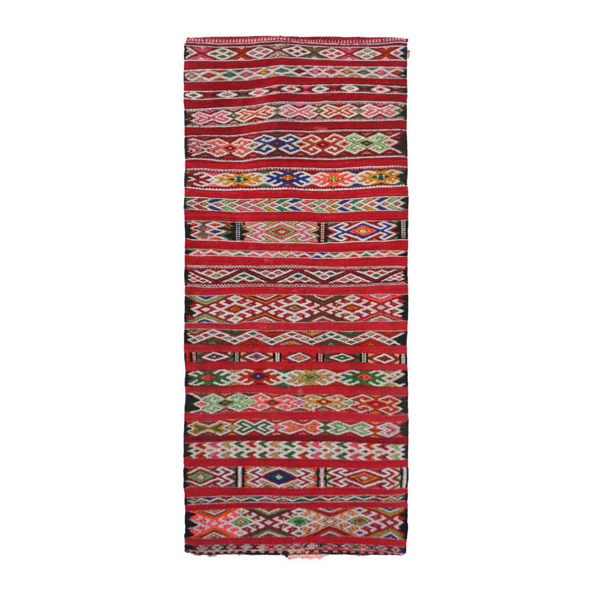 Moroccan Berber rug in wool and cotton 93 x 214 cm