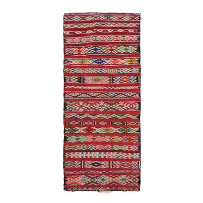 Moroccan Berber rug in wool and cotton 93 x 214 cm