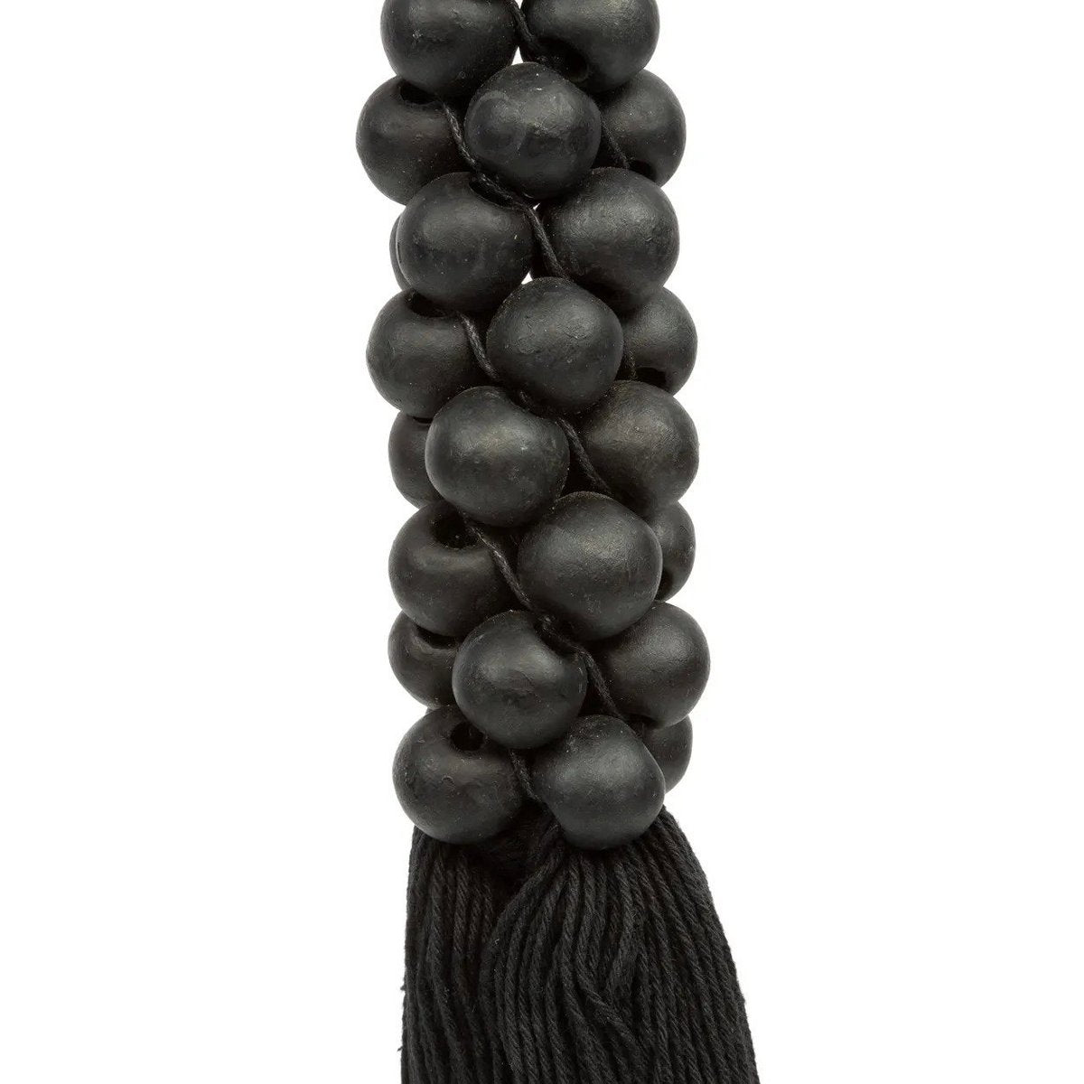 The Wooden Beads with Cotton Tassel - Black