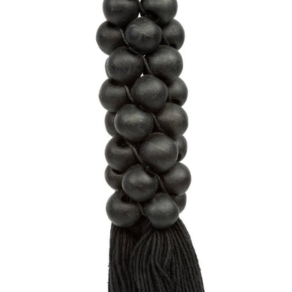 The Wooden Beads with Cotton Tassel - Black