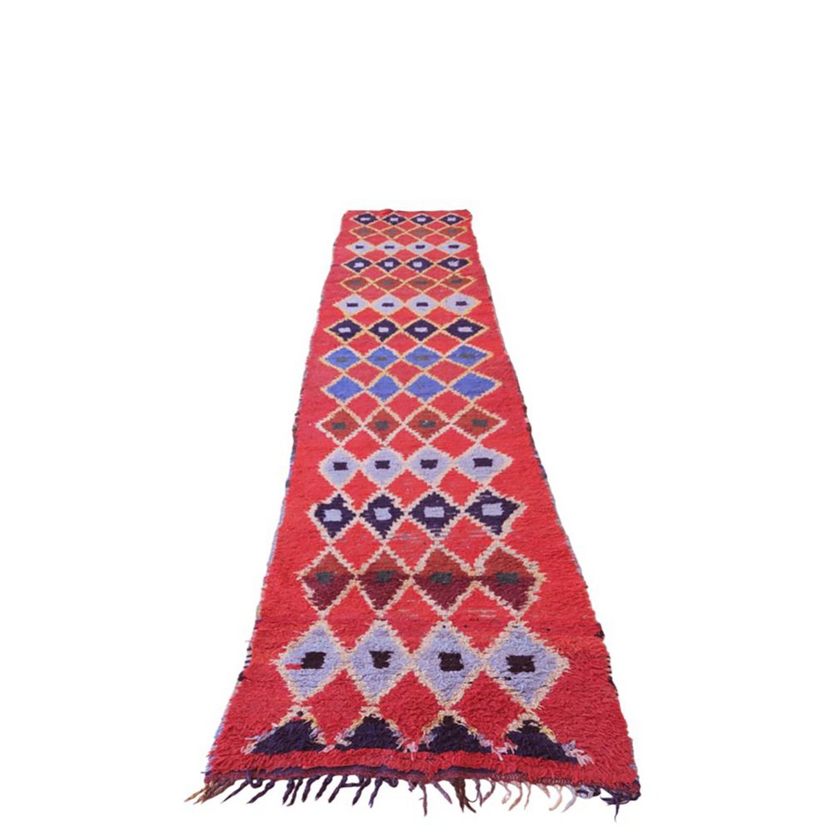 Vintage tribal Berber hallway rug 81 x 352 cm