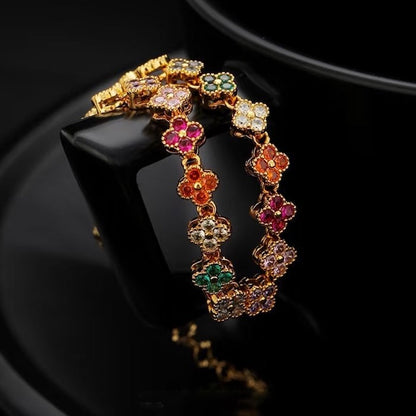 Kaleidoscope Clover Crystal Bracelet