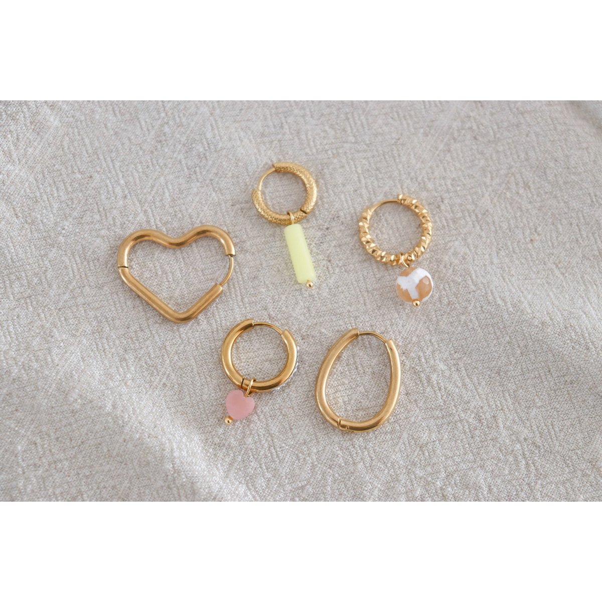 Chunky Oval Earrings - Gold