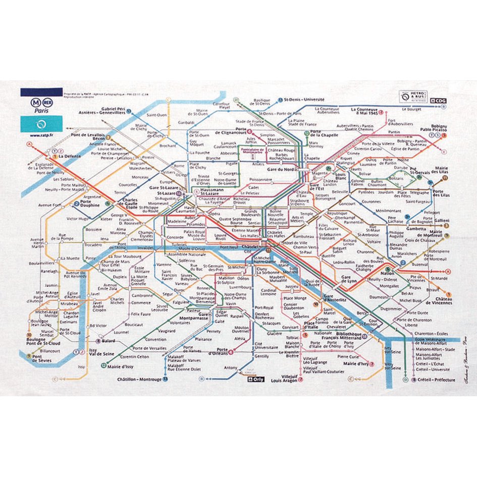 RATP tea towel
