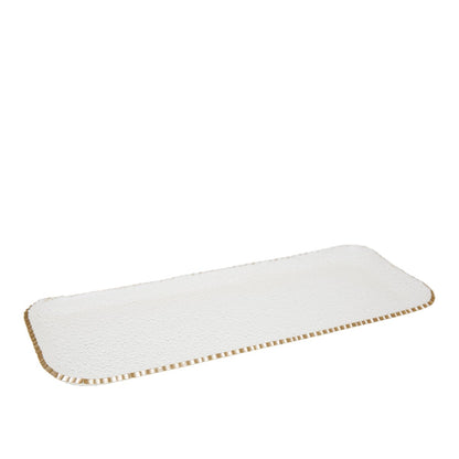 Rectangular gilded edge in glass 37x15.5x2cm