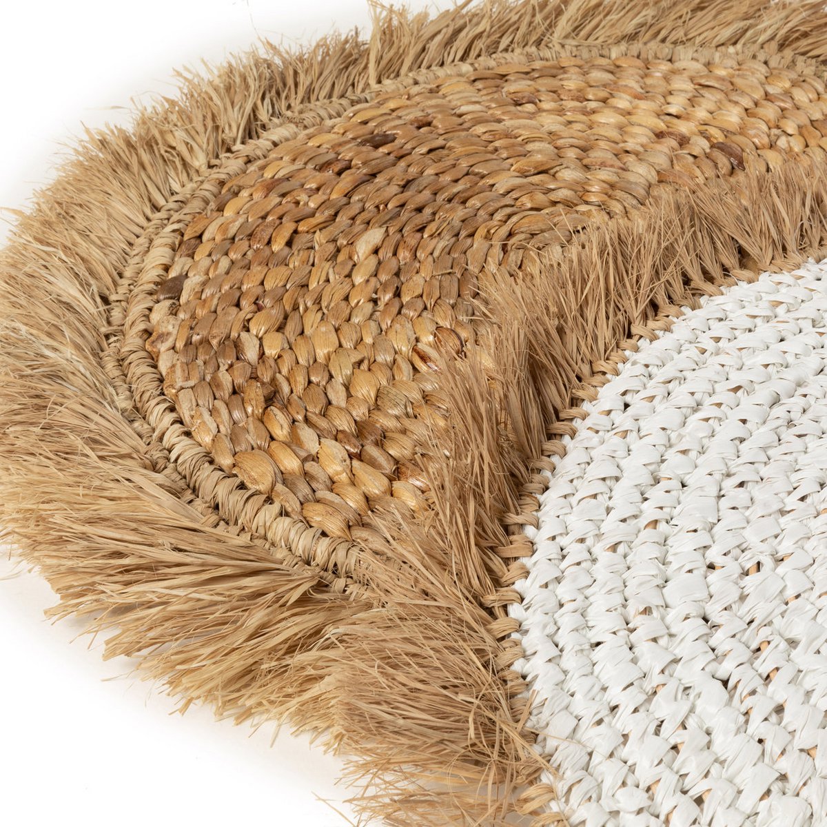 The Water Hyacinth Raffia Placemat - White Natural