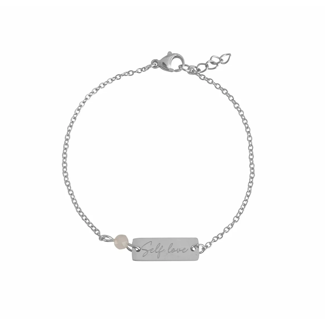 Bracelet Self Love & Rose Quartz - Silver